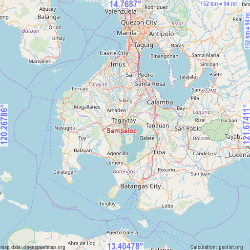 Sampaloc on map