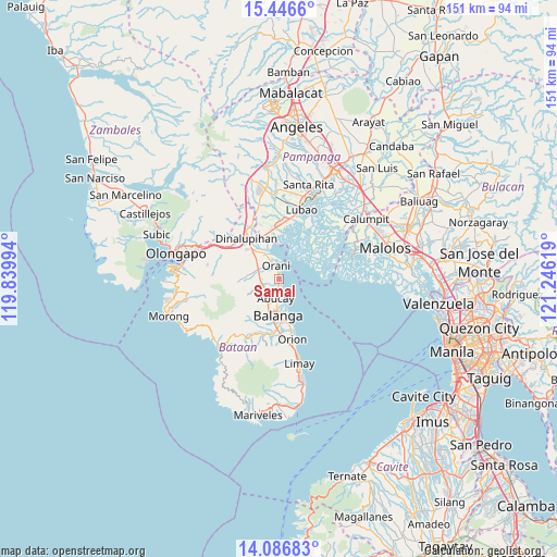 Samal on map