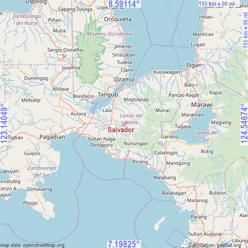 Salvador on map