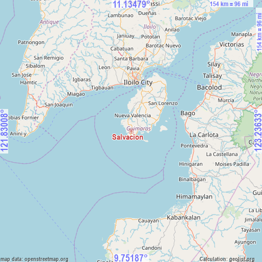 Salvacion on map