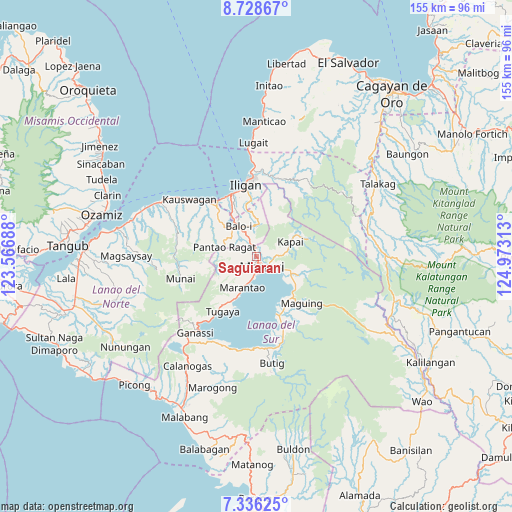 Saguiaran on map