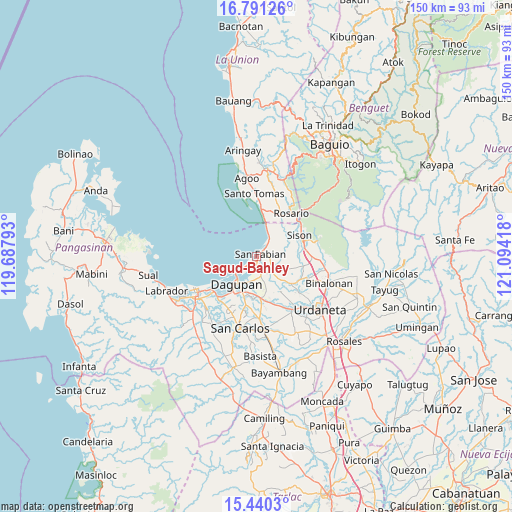 Sagud-Bahley on map