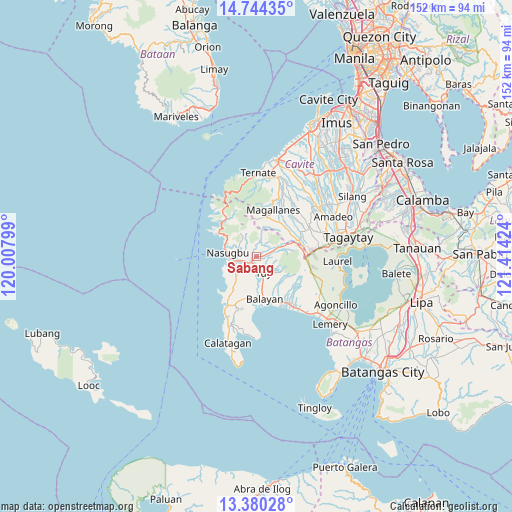 Sabang on map