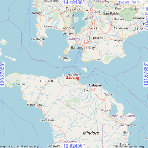 Sabang on map