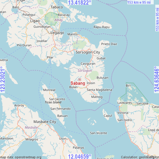 Sabang on map