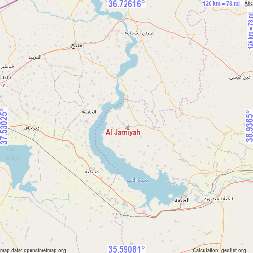 Al Jarnīyah on map