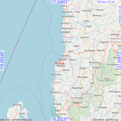 Rimus on map