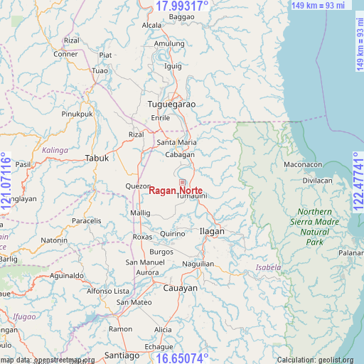 Ragan Norte on map