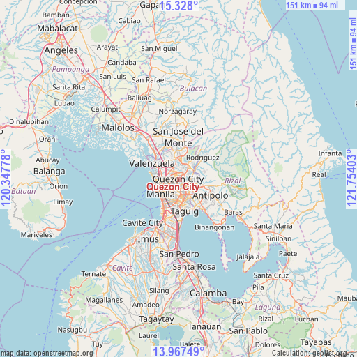 Quezon City on map