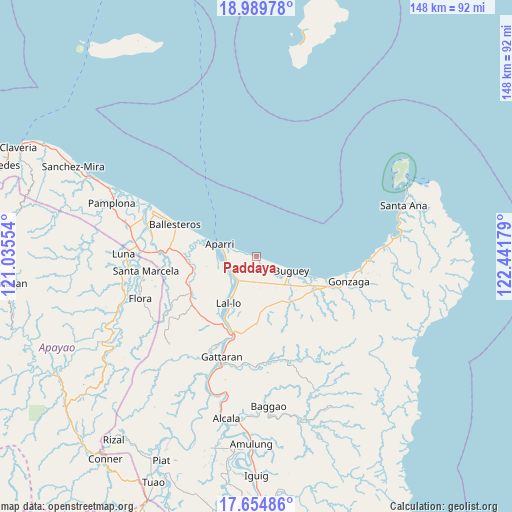Paddaya on map