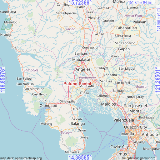 Pulung Santol on map