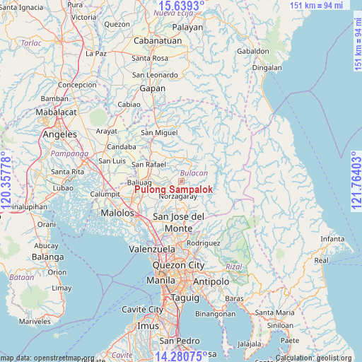 Pulong Sampalok on map