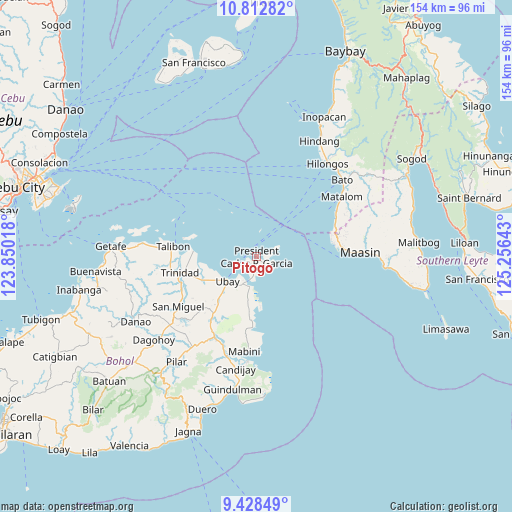 Pitogo on map