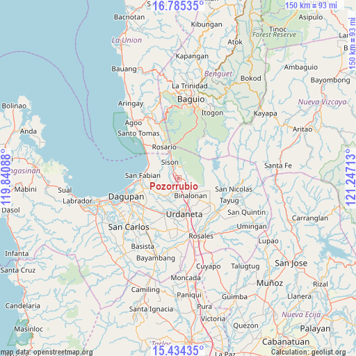 Pozorrubio on map