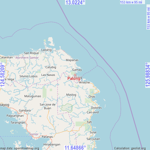 Patong on map