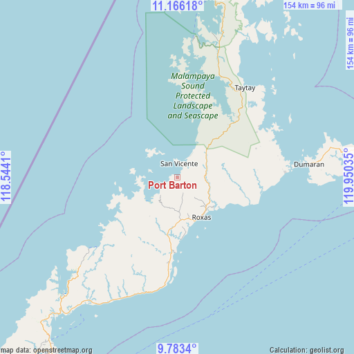 Port Barton on map