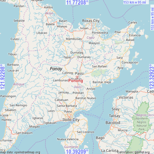 Ponong on map