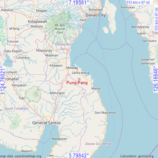 Pung-Pang on map