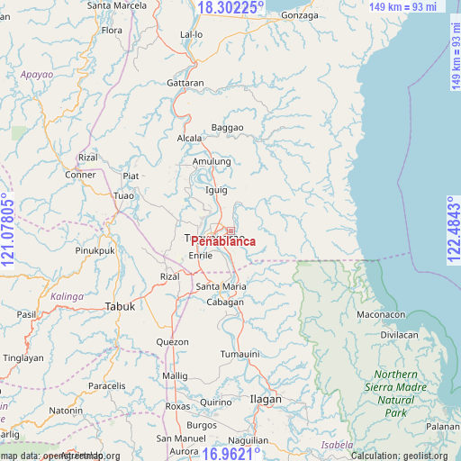 Peñablanca on map