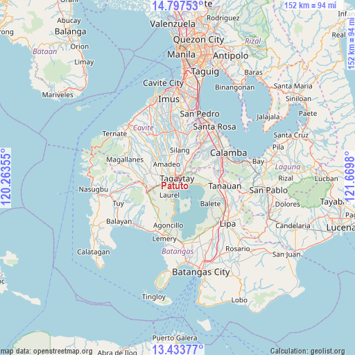 Patuto on map
