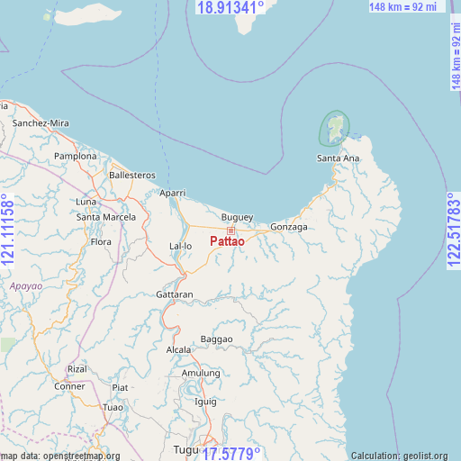 Pattao on map