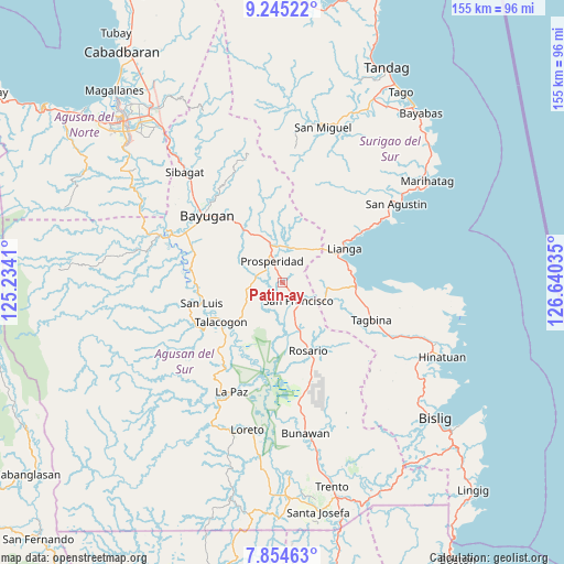 Patin-ay on map