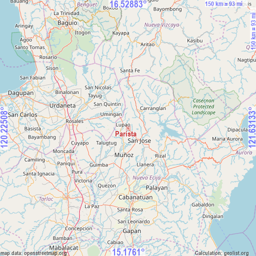 Parista on map