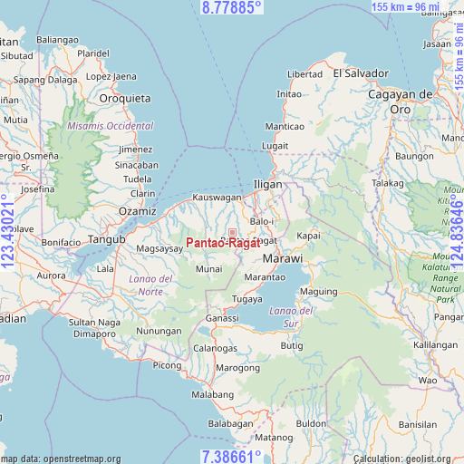 Pantao-Ragat on map