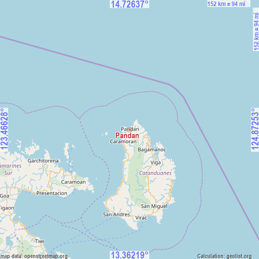 Pandan on map