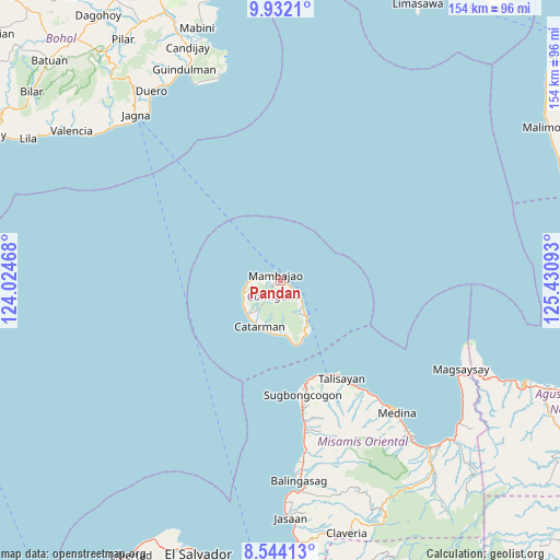 Pandan on map