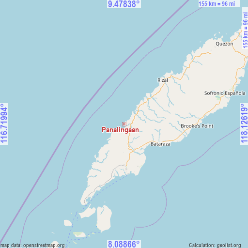 Panalingaan on map