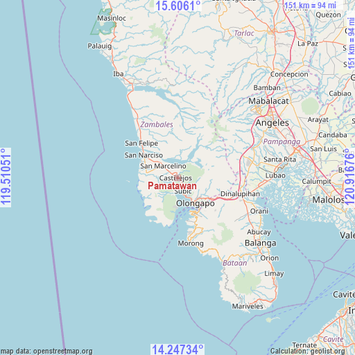 Pamatawan on map