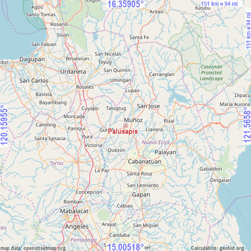 Palusapis on map