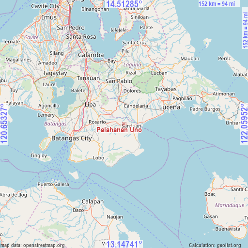 Palahanan Uno on map