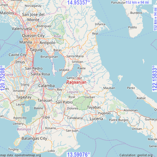 Pagsanjan on map