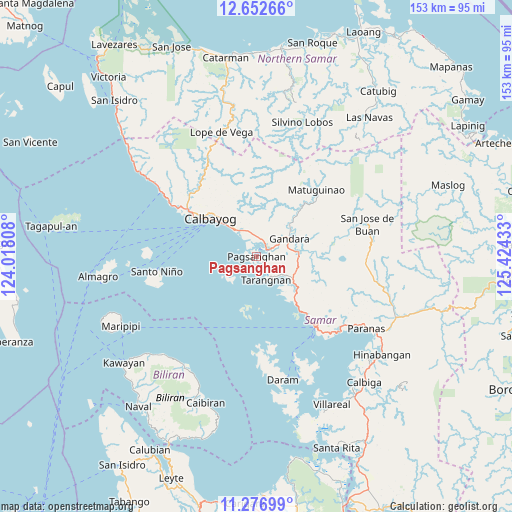 Pagsanghan on map