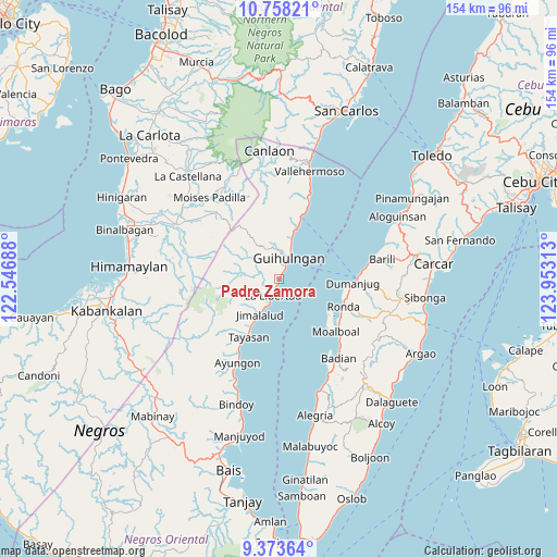 Padre Zamora on map