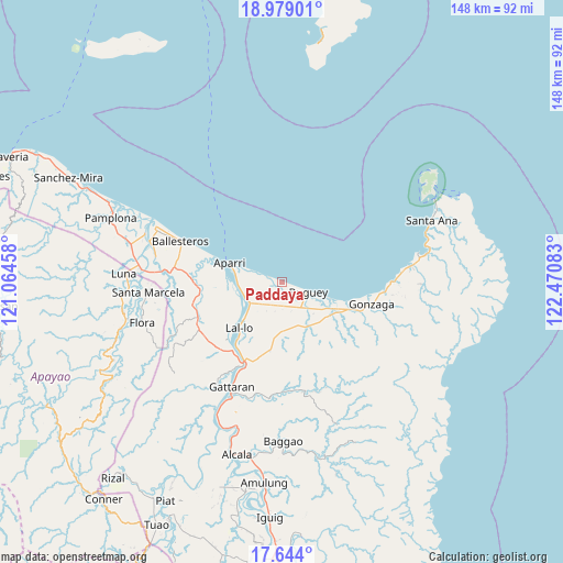 Paddaya on map