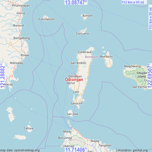 Odiongan on map