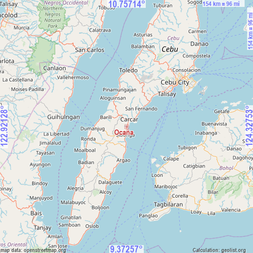 Ocaña on map