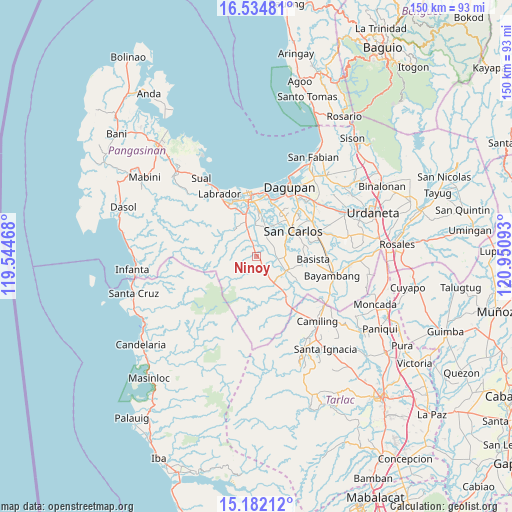 Ninoy on map