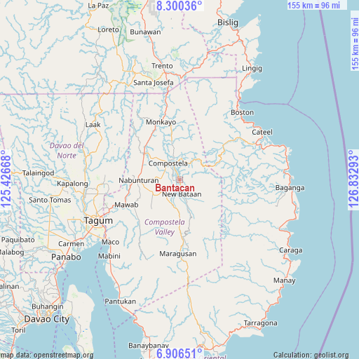 Bantacan on map