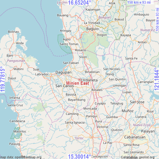 Minien East on map