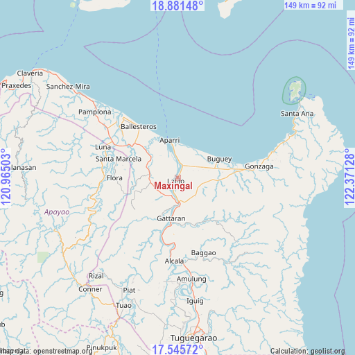 Maxingal on map