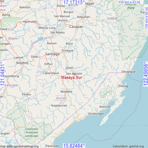 Masaya Sur on map