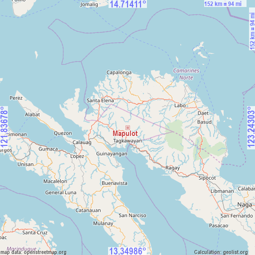 Mapulot on map