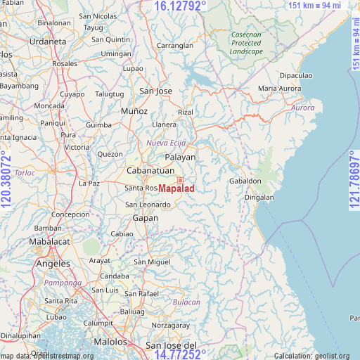 Mapalad on map