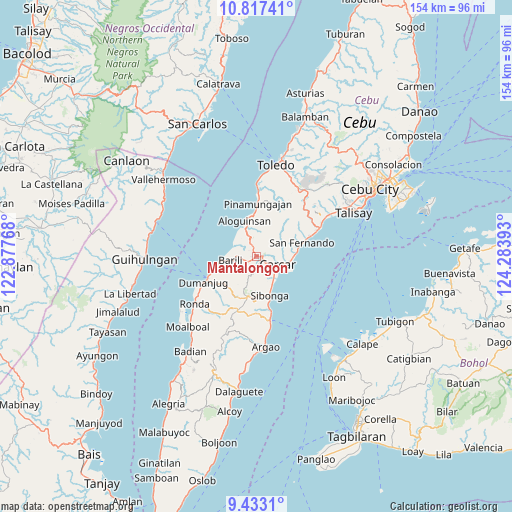 Mantalongon on map