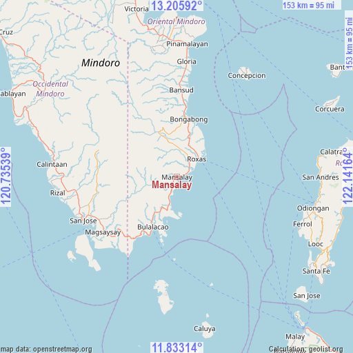 Mansalay on map