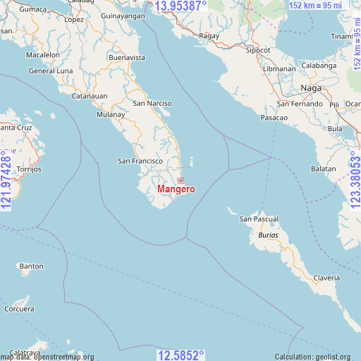 Mangero on map